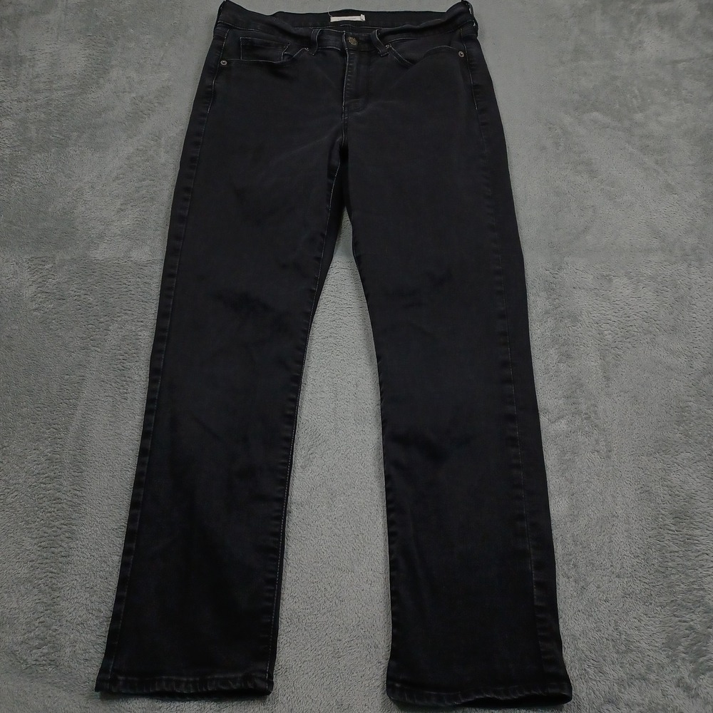 Levis Jeans Womens 10 Black Denim Straight Classic Preppy Modern Pockets